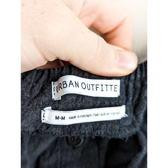 Urban Outfitters Linen Blend Button Front Pocket Mini Skirt Medium - Picture 8 of 9